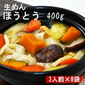 【ふるさと納税】ほうとう　生麺400g（3人前）×8袋