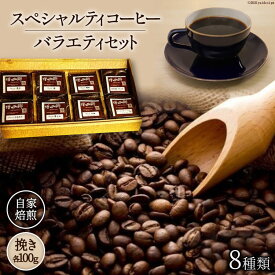 【ふるさと納税】 八ヶ岳珈琲 スペシャルティ コーヒー 100g×8種類 計800g 自家焙煎 珈琲豆【挽き】 [A.G.Cafe アフターゲームカフェ 山梨県 韮崎市 20743337]