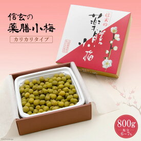 【ふるさと納税】【カリカリ】信玄の薬膳小梅 800g [山梨農産食品 山梨県 韮崎市 20742086] 梅干し 梅干 うめぼし 梅 小粒 小梅 カリカリ梅 国産