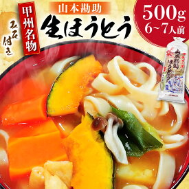 【ふるさと納税】 3000円 ほうとう うどん 麺 山梨 常温 500g (6～7人前) みそ付き 郵便受け ポスト甲州名物 郷土料理 めん 生麺 もちもち 保存 伝統料理 大容量 保存食 [山本製麺所 山梨県 韮崎市 20742360]
