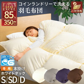 【ふるさと納税】 【冬用】洗える 羽毛布団 本掛け 掛け布団【選べるサイズ・カラー】ホワイトダックダウン 85％ 無地 アイボリー ブラウン ネイビー グレー 羽毛 布団 ふとん 掛ふとん 寝具 シングル セミダブル ダブル コインランドリー [川村羽毛 山梨県 韮崎市 20742709]