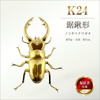 ふるさと納税 純金 金 クワガタ ノコギリクワガタ 鍬形 鋸鍬形 ゴールド...