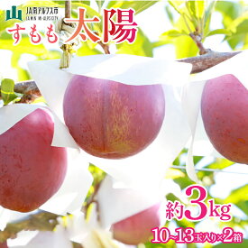 【ふるさと納税】【2027年(令和9年)発送先行予約】来年発送！！すもも「太陽」10～13玉入り×2箱約3kg ふるさと納税 おすすめ 山梨県 南アルプス市 送料無料 ALPAA016