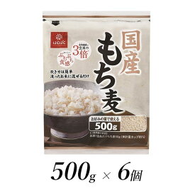 【ふるさと納税】はくばく　国産もち麦　500g×6個【はくばく 国産もち麦 500g×6個 洗ったお米に混ぜるだけ もちもちプチプチした食感と香り高い味わい 山梨県 南アルプス市 】