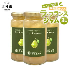 【ふるさと納税】 ジャム ラ・フランスジャム 150ml×3本 セット 手づくりジャム ラ・フランス 西洋梨 完熟 果実 果肉 贈り物 ギフト 保存料・着色料不使用 岩原果樹園 梨 山梨県 北杜市 送料無料