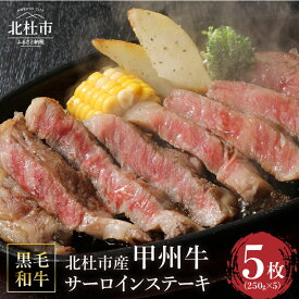 【ふるさと納税】 甲州牛 黒毛和牛 肉 サーロイン ステーキ サーロインステーキ 山梨県 北杜市産 A4・5ランク級 5枚 250g×5枚 送料無料