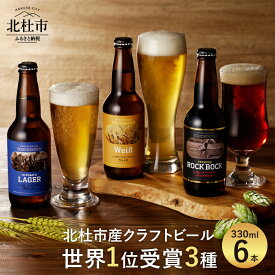 【ふるさと納税】 【4月～8月】 地ビール クラフトビール 飲み比べ 3種 330ml×6本 八ヶ岳ビールタッチダウン 清里ラガー プレミアム ロック・ボック ヴァイス 萌木の村 ROCK プレゼント ギフト 贈り物 贈答 家飲み 酒 ビール セット 清里 ロック 母の日 父の日