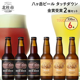 【ふるさと納税】 【4月～8月】 ビール 地ビール クラフトビール 飲み比べ 2種 330ml×6本 金賞受賞 プレミアム ロック・ボック ヴァイス 萌木の村 ROCK プレゼント ギフト 贈り物 贈答 家飲み 酒 ビール セット 山梨県 北杜市 清里 ロック 母の日 父の日 送料無料