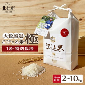 【ふるさと納税】 米 精米 選べる容量 2kg 4kg 10kg 大粒 厳選 こぴっと米 極 1等特別栽培米 100％ 令和7年産 北杜市産 お米 こめ コメ 山梨 八ヶ岳 送料無料