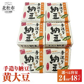 【ふるさと納税】 納豆 なっとう 手作り納豆 選べる容量 24パック 48ページパック 50g 黄大豆 武川の郷 北杜市産大豆 100％ 国産納豆 ご飯のお供 朝食 おかず 送料無料 10000円 10000 1万円