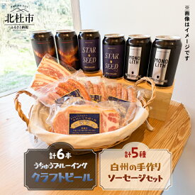 【ふるさと納税】 クラフトビール ソーセージ ウインナー ベーコン ハム 詰め合わせ セット 6本 350ml 宇宙ビール うちゅうブルーイング シポラタウインナー 大葉ソーセージ 野沢菜ソーセージ ソフトベーコン カスラハム 食べ比べ 飲み比べ 送料無料