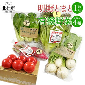 【ふるさと納税】 トマト 約1kg 有機野菜 おまかせ 4種 セット 新鮮 野菜 明野とまと 九州屋ファーム 山梨県 北杜市 仕送りギフト