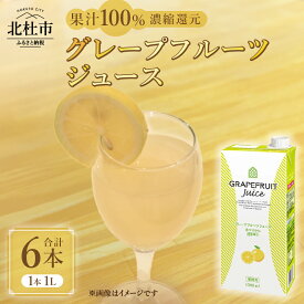 【ふるさと納税】 グレープフルーツジュース 濃縮還元 100％ ホワイトノーブル 1L 1000ml 6本 紙パック ストレート アレンジ グレープフルーツ 飲料 日東紅茶 業務用 優雅 贅沢 ティータイム 山梨県 北杜市 送料無料