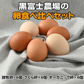 【ふるさと納税】黒富士農場の卵食べ比べセット 18個(甲斐B-27)