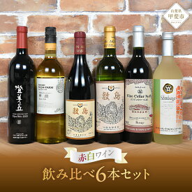 【ふるさと納税】【甲斐市のワイナリーから6本厳選！】赤白ワイン 飲み比べ6本セット B Presents by Katerial 山梨 ワイン 赤ワイン 白ワイン 甘口 辛口 飲み比べ 山梨県 甲斐市 AD-75