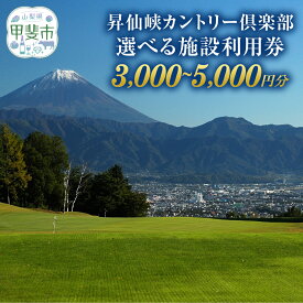 【ふるさと納税】昇仙峡カントリークラブ　施設利用券A　3,000円分 施設利用券B　5,000円分　[山梨 ゴルフ ゴルフ場利用券 チケット] 券 チケット プレー券 ゴルフ ゴルフ場 割 ゴルフ利用券 ゴルフ場利用券 山梨県 甲斐市