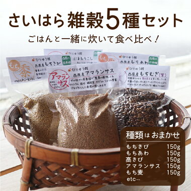 【ふるさと納税】雑穀ヘルシーもちきびもちあわほもろこし(高きび)アマランサスもち麦セットさいはら雑穀5種セット母の日プレゼント送料無料