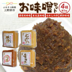 【ふるさと納税】味噌 熟成 大豆 国産 ギフトセット 創業100年 味噌詰め合わせ 4kg 贈答 贈り物 送料無料 山梨県 上野原市