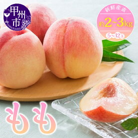 【ふるさと納税】 【6/1～6/10期間限定】【数量限定】桃 約2kg 5～8個入 約3kg 7～12個入 選べる内容量 もも 甲州市 新鮮 産直 果物 くだもの フルーツ 2024年発送 産地直送 山梨 人気 おすすめ 厳選 白鳳系 白桃系 期間限定 盛り合わせ 数量限定 6月 7月 8月 発送 （KSF）