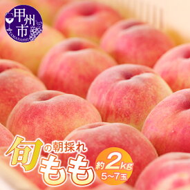 【ふるさと納税】 桃 特選 産地直送 新鮮 約2kg 5玉～7玉 2024年発送 フルーツ 果物 朝どれ 旬 夏 おいしい プレゼント 贈答 山梨県 甲州市 ギフト （HO） 【B-411】