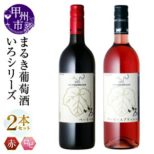 【ふるさと納税】 ワイン 赤ワイン 白ワイン ロゼ 選べる お届け内容 2本 セット 750ml まるき葡萄酒 いろシリーズ 飲み比べ 赤 白 マスカット・ベーリーA 甲州 ヤマソービニオン ライト やや