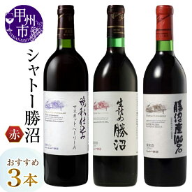 【ふるさと納税】 ワイン 赤ワイン 750ml 3本 セット シャトー勝沼 生詰め 勝沼 晩秋仕込み マスカットベーリーA 勝沼産100％ ミディアムボディ 飲み比べ 母の日 父の日 記念日 ギフト 山梨県 甲州市 （MG） 【C1-483】