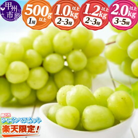 【ふるさと納税】 高評価★満足度92.4％ 楽天限定 シャインマスカット 選べる 500g 1kg 1.2kg 2kg 以上 1～5房 2026年 期間限定 厳選 農家直送 旬 果物 フルーツ ぶどう 朝どれ くだもの ランキング 甲州 山梨 社員マスカット まずはお試し （IS）
