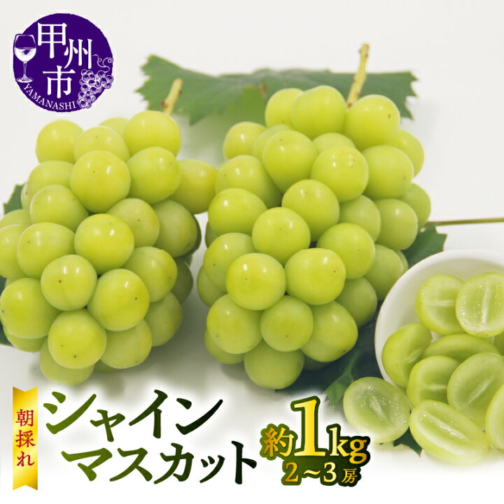 楽天市場】【ふるさと納税】 シャインマスカット 約1.0kg 2～3房 甲州 