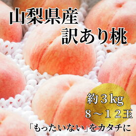 【ふるさと納税】 訳あり 桃 2026年 先行予約 約3kg 8〜12玉 果物 冷蔵 クール便 期間限定 数量限定 6月 7月 8月 発送 もも モモ 甘い フルーツ 果実 くだもの 人気 フードロス 家庭用 傷 規格外 不揃い 山梨県 甲州市 （LKS） 【A08-851】