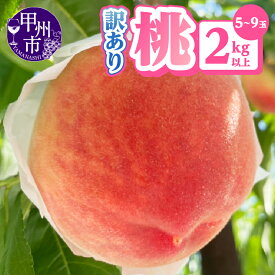 【ふるさと納税】 訳あり 桃 2026年 先行予約 2kg以上 5〜9玉 果物 クール便 山梨県 甲州市 もも モモ くだもの フルーツ 新鮮 人気 家庭用 自宅用 わけあり 不揃い 規格外 小玉 期間限定 数量限定 白鳳系 白桃系 6月 7月 8月 発送 冷蔵 おすすめ 2キロ （AGB） 【A09-876】