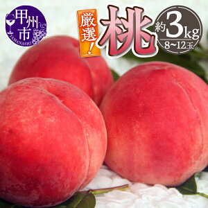 【ふるさと納税】 桃 2026年 先行予約 7月 8月 発送 約2kg 約3kg 選べる内容量 5〜12玉 果物 フルーツ もも 厳選 甲州市産 産地直送 冷蔵 クール 期間限定 数量限定 果実 ギフト 贈答 家庭用 山梨