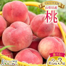 【ふるさと納税】山梨県産 桃 選べる 約2kg 3kg [えべし 山梨県 中央市 21470939] もも モモ くだもの 産地直送 フルーツ 果物 2キロ 3キロ 冷蔵 山梨 白桃 はくとう 大玉 【2026年6月下旬～8月下旬発送予定】