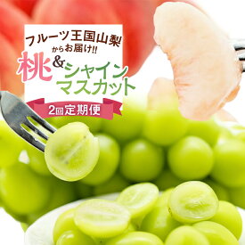 【ふるさと納税】【期間限定発送】【旬の桃とシャインマスカットの2回定期便】令和7年 桃約2kg（5～6玉）、シャインマスカット約1.8kg（2～4房） [株式会社えべし 山梨県 中央市 21470869] ぶどう 桃 フルーツ 果物 もも 葡萄 季節限定 【2026年6月下旬～10月下旬発送予定】