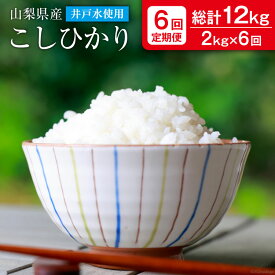 【ふるさと納税】【6回定期便】こしひかり 2kg×6回 コシヒカリ 2キロ お米 米 こめ コメ ご飯 ごはん 白米 精米 山梨県 中央市 送料無料