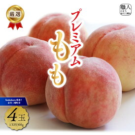 【ふるさと納税】【先行予約】【市川三郷町産】プレミアム 桃4玉　【2025年7月中旬から発送】！Inakakara[5839-2018]