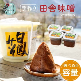 【ふるさと納税】早川町の手作り 田舎 味噌「白鳳味噌」選べる容量 2kg 800g 2個 3個 4個 みそ 味噌 熟成 生味噌 味噌炒め 味噌汁 味噌煮込み 味噌豚肉 麹 糀菌 発酵 大豆 保存料 不使用 調味料 料理 人気 手作り 伝統 山梨 早川町 無添加 田舎 製法 白鳳みそ