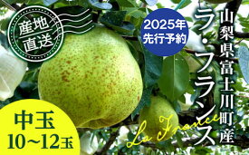 【ふるさと納税】【2025年発送分 先行予約】 ラ・フランス 中玉 10-12玉 (約3.5kg) ※2025年10月中旬以降発送予定　洋ナシ 洋梨 フルーツ 果物 富士川町