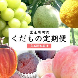 【ふるさと納税】山梨産 旬のくだもの定期便＜年6回＞ 枯露柿 もも すもも貴陽 シャインマスカット ラフランス ゆず フルーツ