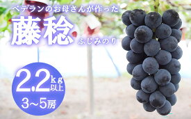 【ふるさと納税】 【2026年発送分 先行予約】【フルーツ王国山梨】藤稔（ふじみのり） 2．2kg以上（3～5房）　葡萄 ブドウ ぶどう 果物 くだもの 山梨 やまなし フルーツ 富士川町