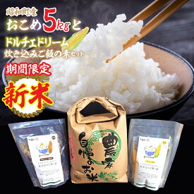 【ふるさと納税】 [新米]ドルチェドリーム炊き込みご飯の素と昭和町産お米5kgセット SWCR002 お米 こめ 炊き込みご飯 素人気 にこまる にじのきらめき ゆうだい21 山梨県産 ギフト プレゼント お祝い 山梨県 昭和町 贈り物 送料無料 おすすめ