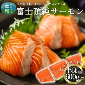【ふるさと納税】 国産 サーモン 刺身用 無投薬 ワクチンフリー 富士山の天然水育ち 選べる容量 450g 600g フィレ ／ 切り身 皮なし 骨なし 冷凍 富士頂純 サーモン 鮭 グルメ お歳暮 クリスマス