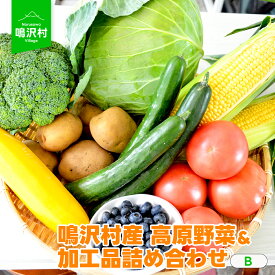 【ふるさと納税】【先行予約】 （B）鳴沢村産高原野菜＆加工品詰め合わせ ふるさと納税 野菜 高原野菜 やさい とうもろこし キャベツ トマト きゅうり ブルーベリー ミニトマト 果物 くだもの フルーツ 山梨県 鳴沢村 送料無料 NSJ024