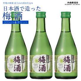 【ふるさと納税】 ＜甲斐の開運　日本酒で造った＞梅酒300ml×6本セット FAK011