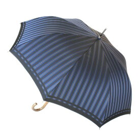 【ふるさと納税】 槙田商店【紳士雨傘】長傘 Tie Stripe×Plain ブルー FAA5012