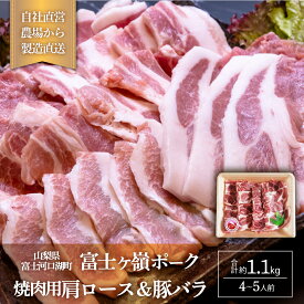 【ふるさと納税】 富士ケ嶺ポーク 【焼肉用 肩ロース＆豚バラ】4〜5人前 FAB009