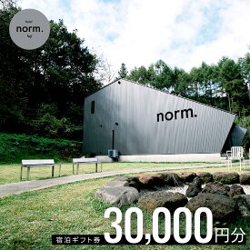 【ふるさと納税】hotel norm. & Resort 共通宿泊ギフト券(30,000円分) ふるさと納税 ホテル テラス 焚火 BBQ 河口湖 旅行 宿泊 ギフト券 山梨県 富士河口湖町 送料無料 FBL001