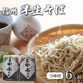 【ふるさと納税】半生そば6人前　つゆ付 信州 ギフト ご当地 グルメ セット 麺類／そば 蕎麦／生 半生めん ソバ