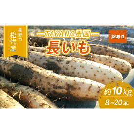 【ふるさと納税】高野農園　長野市松代産 TAKANO農園　長いも 約10kg（訳あり）【8～20本】長芋　ながいも | ながいも 野菜 いも 芋 大容量 人気 おすすめ 根菜 健康 長野県 長野市 信州 信濃 ふるさと納税