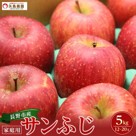 【ふるさと納税】長野県 長野市産 サンふじ 家庭用 5kg(12～20玉)【2026年12月中旬頃～発送予定】(矢島農園) | 果物 フルーツ デザート 食後 おやつ 長野県産 信州 りんご 代表品種 濃厚