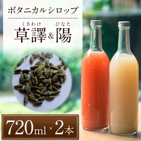 【ふるさと納税】ノンアルコール　ボタニカルシロップ ≪ 草譯 ＆ 陽 ≫ 720ml 各1本 ｜ ふるさと納税 飲料 ドリンク シロップ 長野県 松本市
